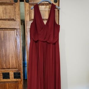 Maroon Bridesmaid Or Formal Gown